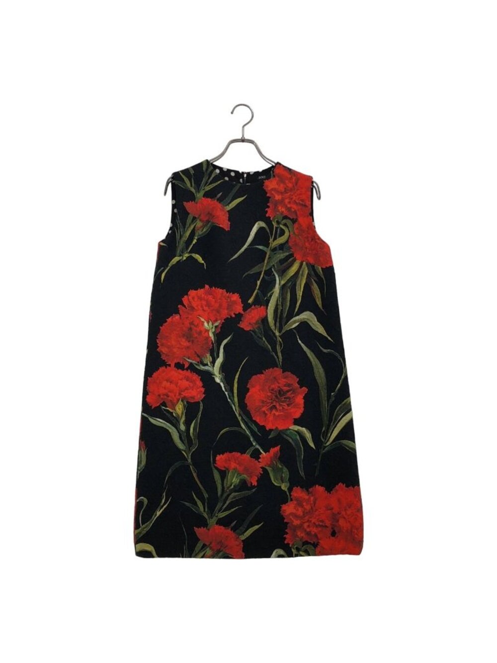 Dolce & Gabbana All Over Print Flower Jacquard Dress Dot Fully Lined Black 40